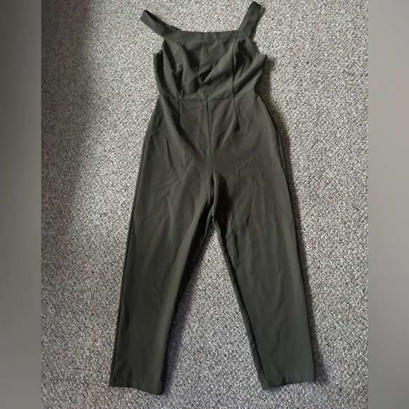 618 Green Open-Backed Jumpsuit Women’s Size Large - Picture 1 of 3